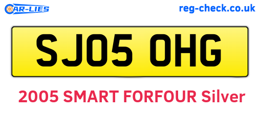 SJ05OHG are the vehicle registration plates.