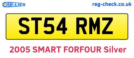 ST54RMZ are the vehicle registration plates.