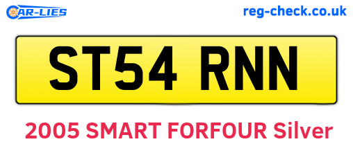 ST54RNN are the vehicle registration plates.