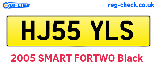 HJ55YLS are the vehicle registration plates.