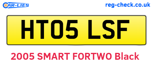 HT05LSF are the vehicle registration plates.