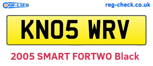 KN05WRV are the vehicle registration plates.