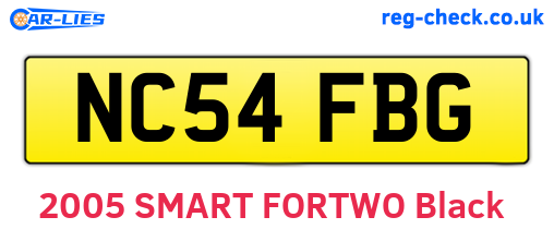 NC54FBG are the vehicle registration plates.