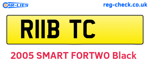 R11BTC are the vehicle registration plates.
