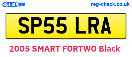SP55LRA are the vehicle registration plates.