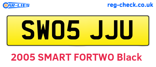 SW05JJU are the vehicle registration plates.