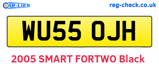 WU55OJH are the vehicle registration plates.