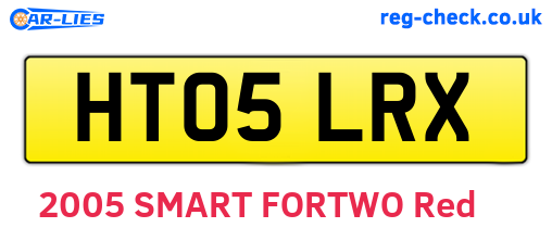 HT05LRX are the vehicle registration plates.