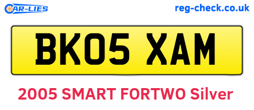 BK05XAM are the vehicle registration plates.