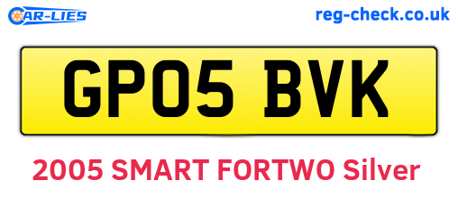 GP05BVK are the vehicle registration plates.