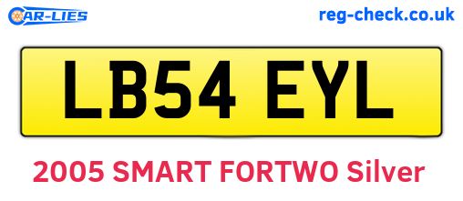 LB54EYL are the vehicle registration plates.