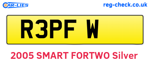 R3PFW are the vehicle registration plates.