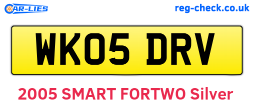WK05DRV are the vehicle registration plates.