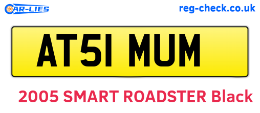 AT51MUM are the vehicle registration plates.
