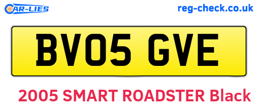 BV05GVE are the vehicle registration plates.