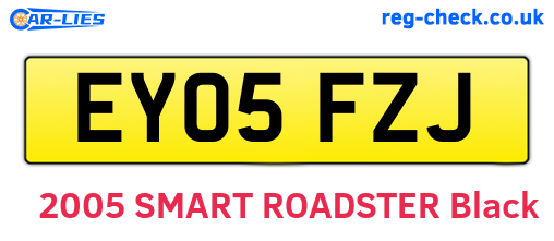EY05FZJ are the vehicle registration plates.