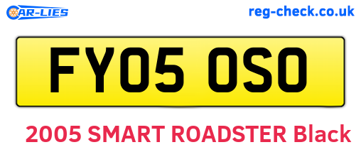 FY05OSO are the vehicle registration plates.