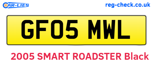 GF05MWL are the vehicle registration plates.