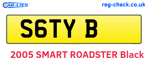S6TYB are the vehicle registration plates.