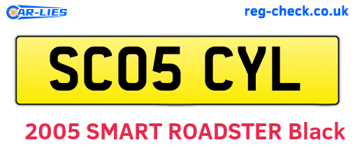 SC05CYL are the vehicle registration plates.