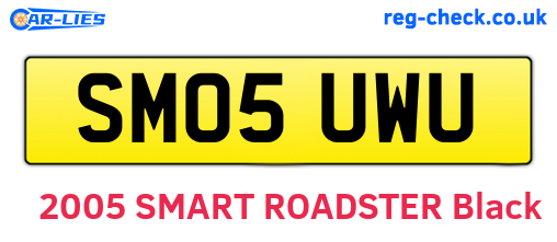 SM05UWU are the vehicle registration plates.