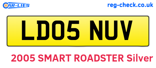 LD05NUV are the vehicle registration plates.