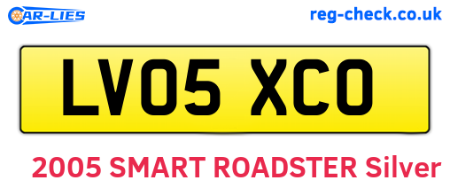 LV05XCO are the vehicle registration plates.