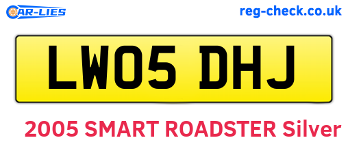 LW05DHJ are the vehicle registration plates.