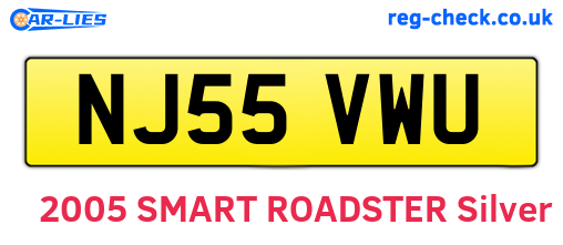NJ55VWU are the vehicle registration plates.