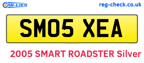 SM05XEA are the vehicle registration plates.