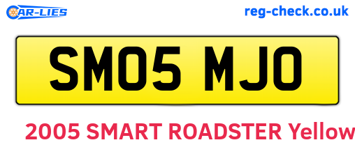 SM05MJO are the vehicle registration plates.