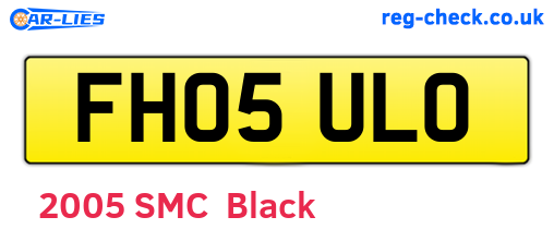 FH05ULO are the vehicle registration plates.