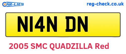 N14NDN are the vehicle registration plates.