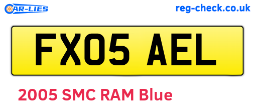 FX05AEL are the vehicle registration plates.