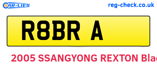 R8BRA are the vehicle registration plates.