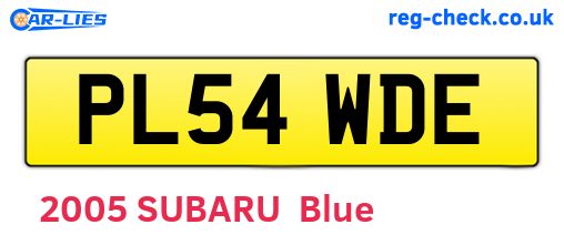 PL54WDE are the vehicle registration plates.