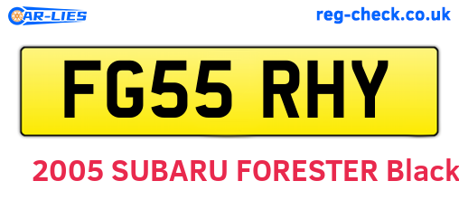FG55RHY are the vehicle registration plates.