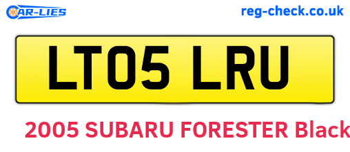 LT05LRU are the vehicle registration plates.