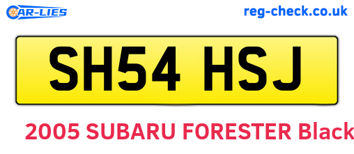 SH54HSJ are the vehicle registration plates.