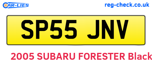 SP55JNV are the vehicle registration plates.