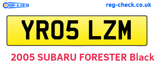 YR05LZM are the vehicle registration plates.