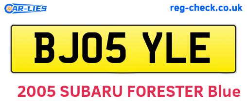 BJ05YLE are the vehicle registration plates.