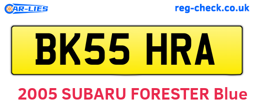 BK55HRA are the vehicle registration plates.