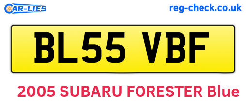 BL55VBF are the vehicle registration plates.
