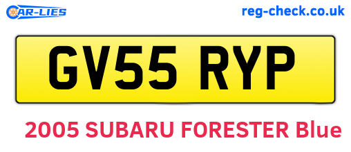 GV55RYP are the vehicle registration plates.