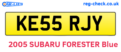 KE55RJY are the vehicle registration plates.