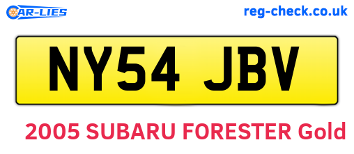 NY54JBV are the vehicle registration plates.