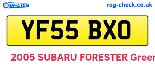 YF55BXO are the vehicle registration plates.