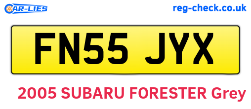 FN55JYX are the vehicle registration plates.