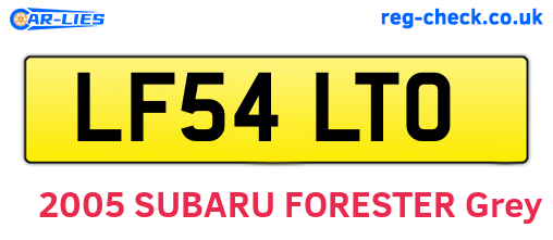 LF54LTO are the vehicle registration plates.